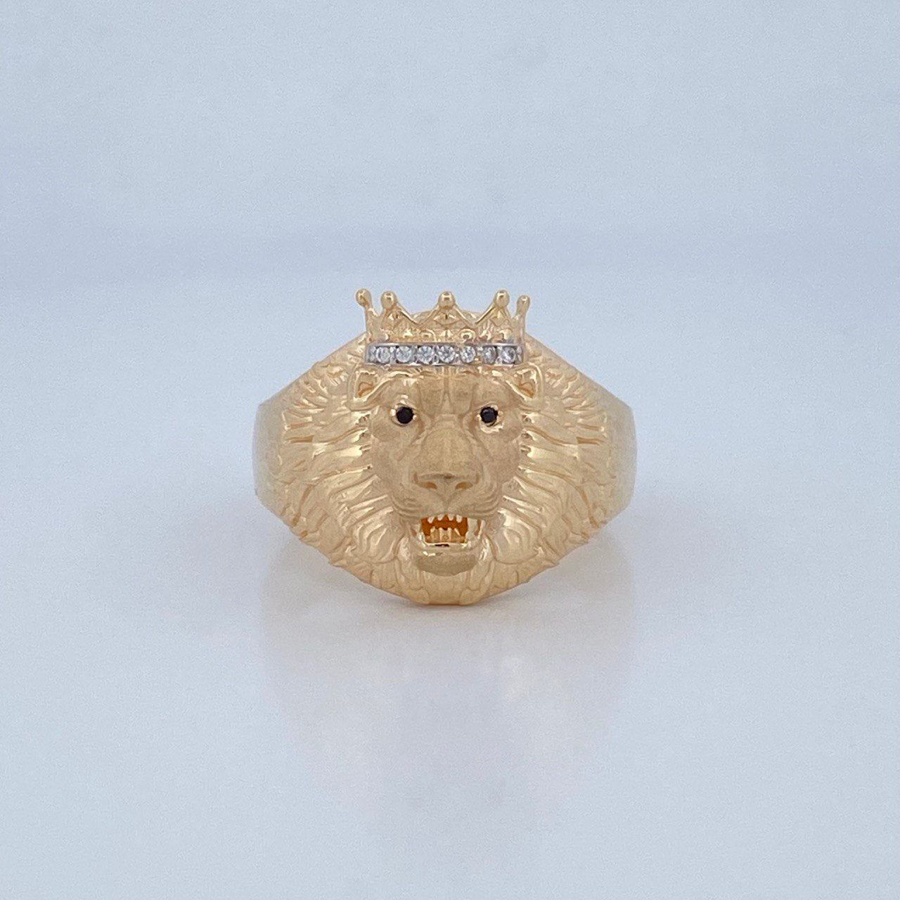 Anillo Rostro Leon 9.25gr / T11 1/2 / Oro 18K &