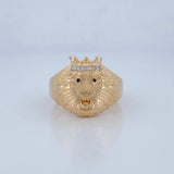 Anillo Rostro Leon 9.25gr / T11 1/2 / Oro 18K &