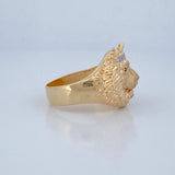 Anillo Rostro Leon 9.25gr / T11 1/2 / Oro 18K &