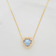 Set Cadena Veneciana + Dije Corazón Moisanitas 1.02 qts / 2.3g / 40cm Oro Amarillo 18K