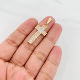 Dije Cruz 2.75g / 37cm Dos Oros Amarillo Blanco 18K