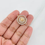 Herraje Tribal 3.8g / 2.4cm Dos Oros Amarillo Blanco 18K