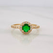 Anillo Solitario Halo 1.9g / T5 1/2 Oro Amarillo 18K
