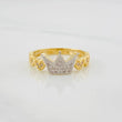 Anillo Corona Corazones 2.8g / T7 Oro Amarillo 18K