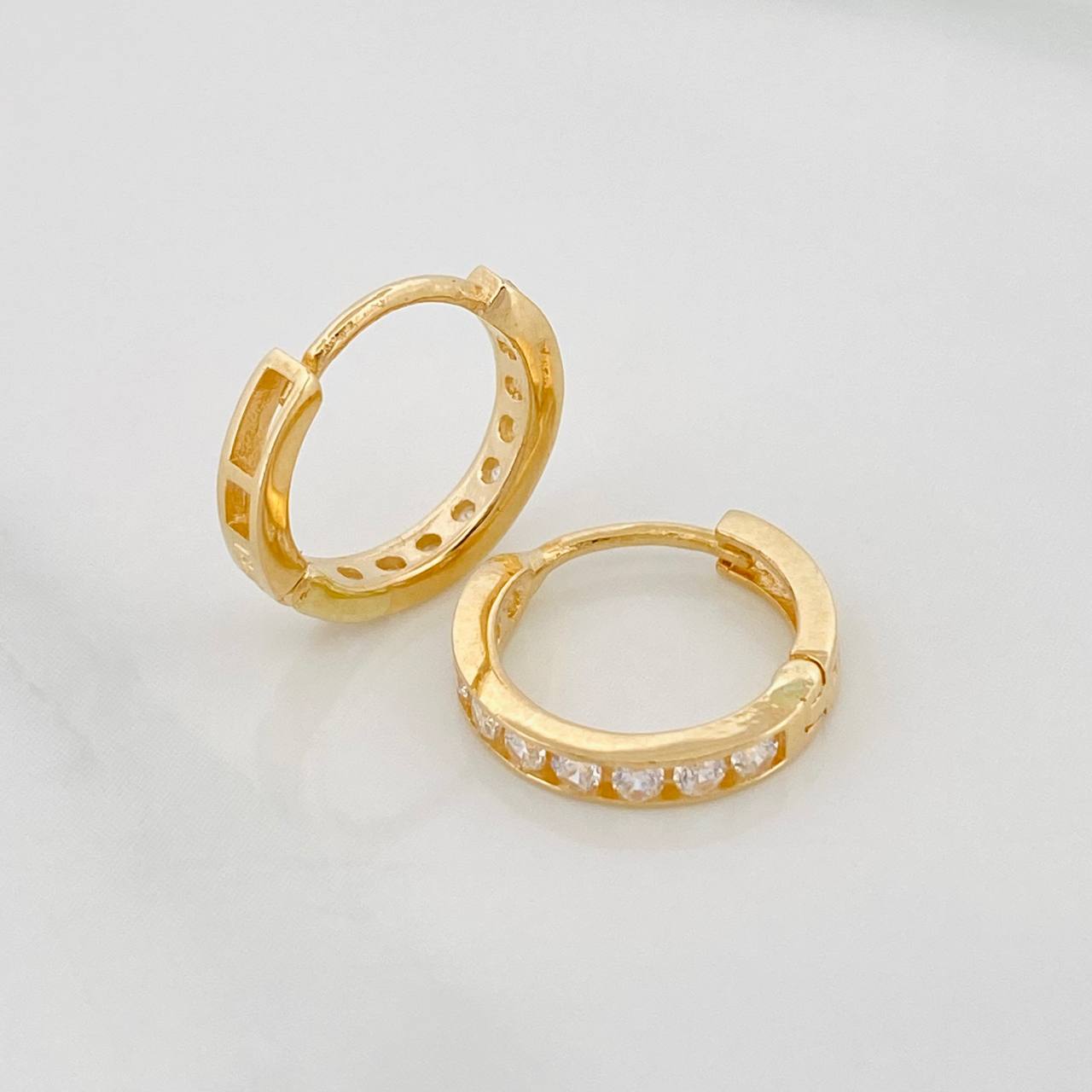 Candongas Carril 1.15g / 1cm Oro Amarillo 18K
