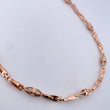 Cadena Rustica Dubai 107.05gr / 67.3cm / 7.3mm Circones Blancos Dos Oros Blanco Rosa 18K $