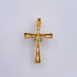 Dije Cruz 1.4gr / 3.2cm / Esmeralda 45 Pts Oro Amarillo 18K (Joya) &