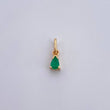 Dije Gota 0.45gr / 1.1cm / Esmeralda 08 Pts Oro Amarillo 18K (Joya) &