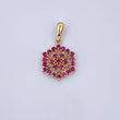Dije Mandala 1.2gr / 2.2cm / Rubies 51 Pts Oro Amarillo 18K (Joya) &