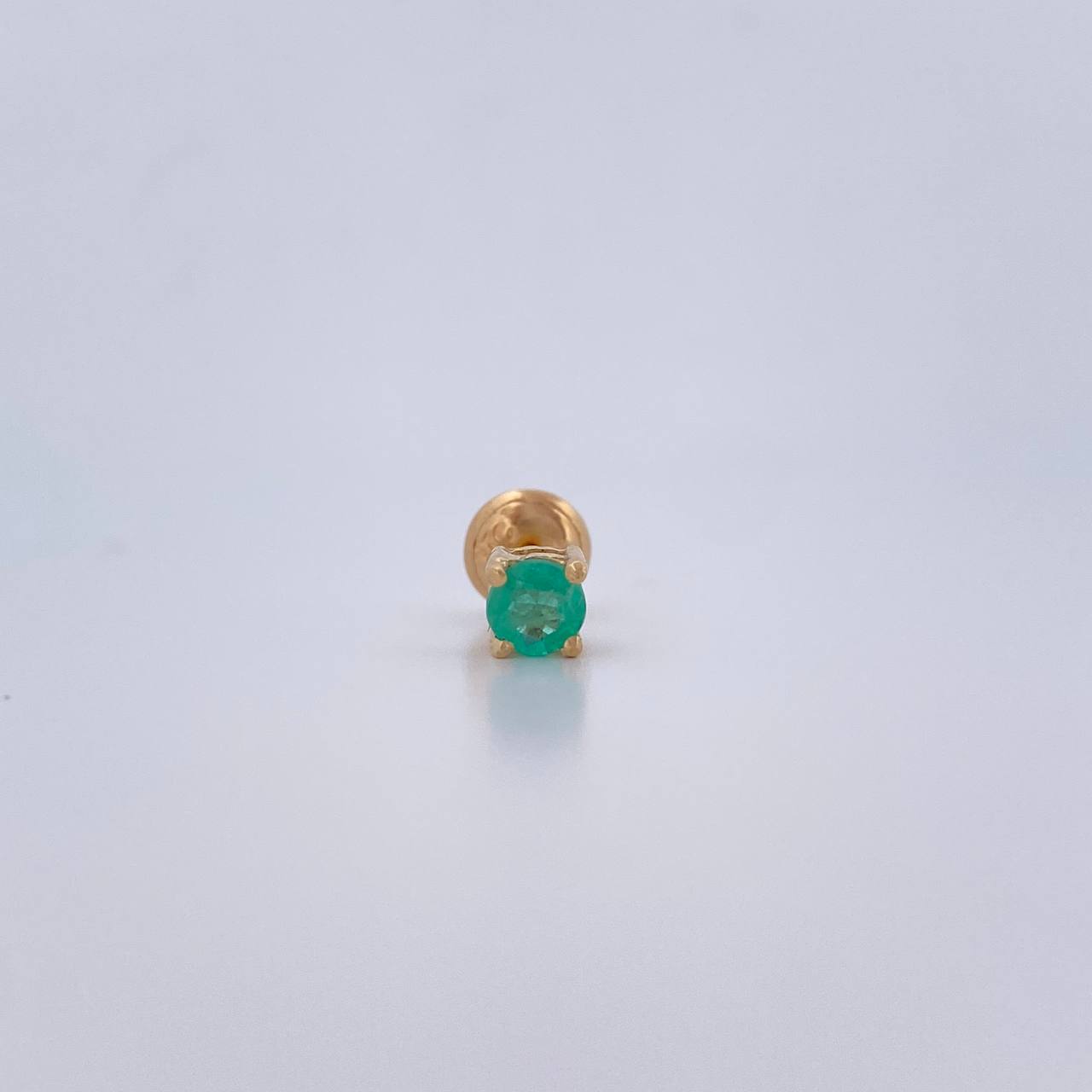 Topo Cuatro Garras 0.55gr / Esmeralda 14 Pts Oro Amarillo 18K (Joya) &
