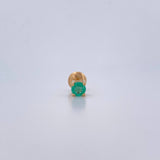 Topo Cuatro Garras 0.55gr / Esmeralda 14 Pts Oro Amarillo 18K (Joya) &