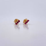 Topos Linea 0.8gr / Rubies 15 Pts Oro Amarillo 18K (Joya) &