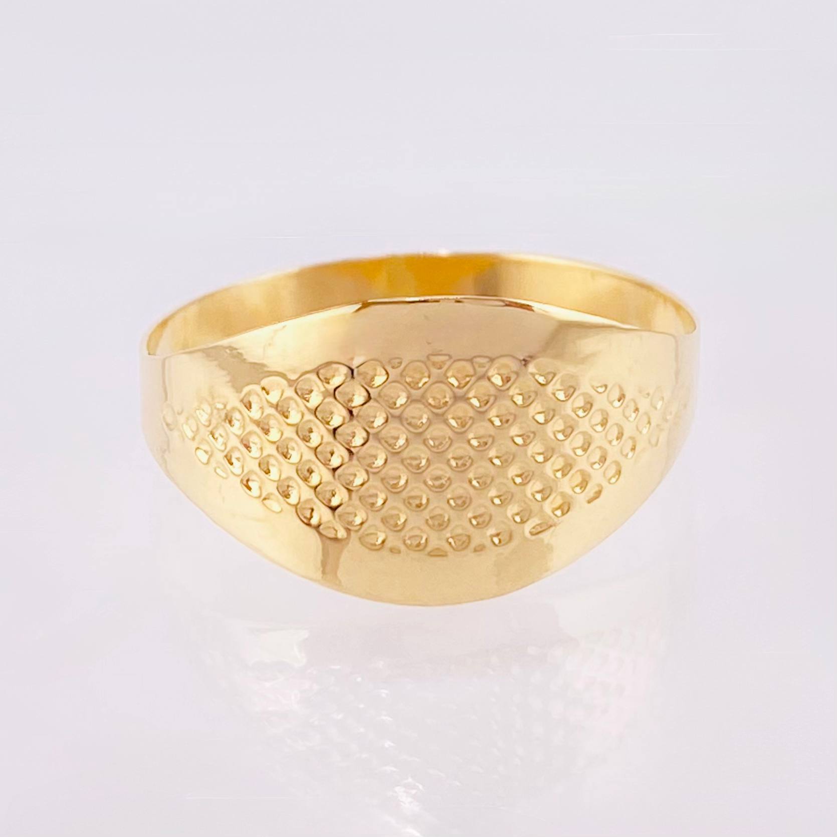 Anillo Malla Punteada 1.4gr / T8 1/2 / Oro Amarillo 18K