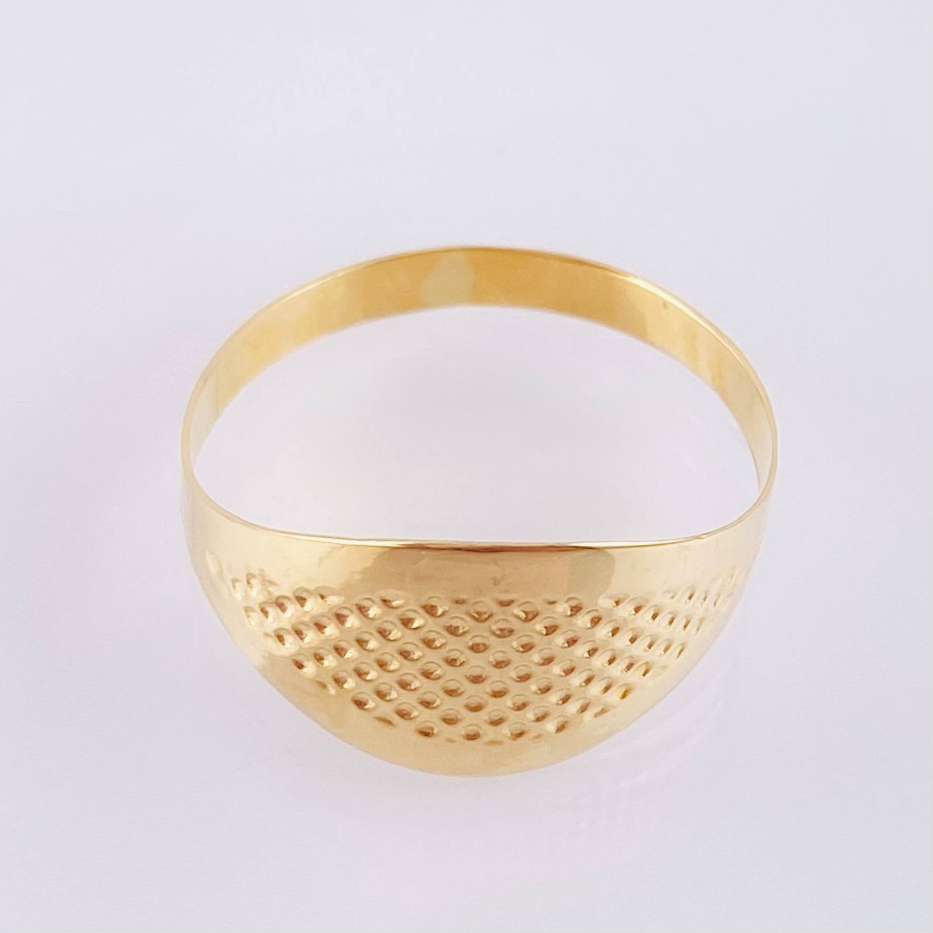 Anillo Malla Punteada 1.4 g / T6 3/4 Oro Amarillo 18K