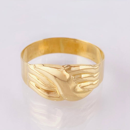 Anillo Abrazo Enlazado 2gr / T9 / Oro Amarillo 18K ©