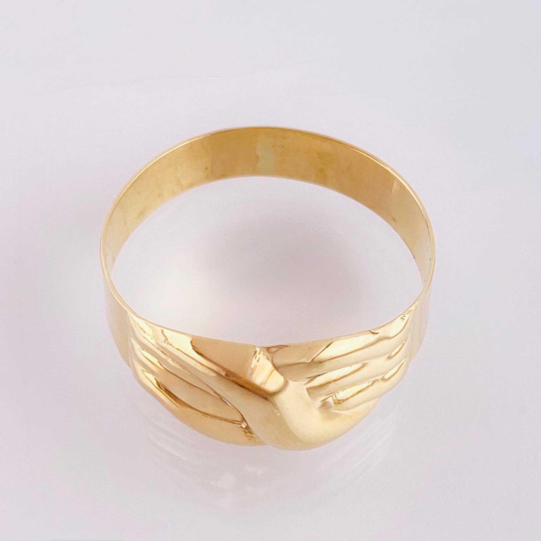 Anillo Abrazo Enlazado 1.95gr / T8 / Oro Amarillo 18K *