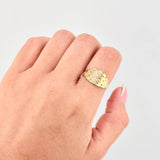 Anillo Flor Mandala 1.45gr / T7 3/4 / Oro Amarillo 18K ©