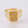 Anillo Marco Ancla 3.65gr / T10 / Dos Oros Amarillo Blanco 18K