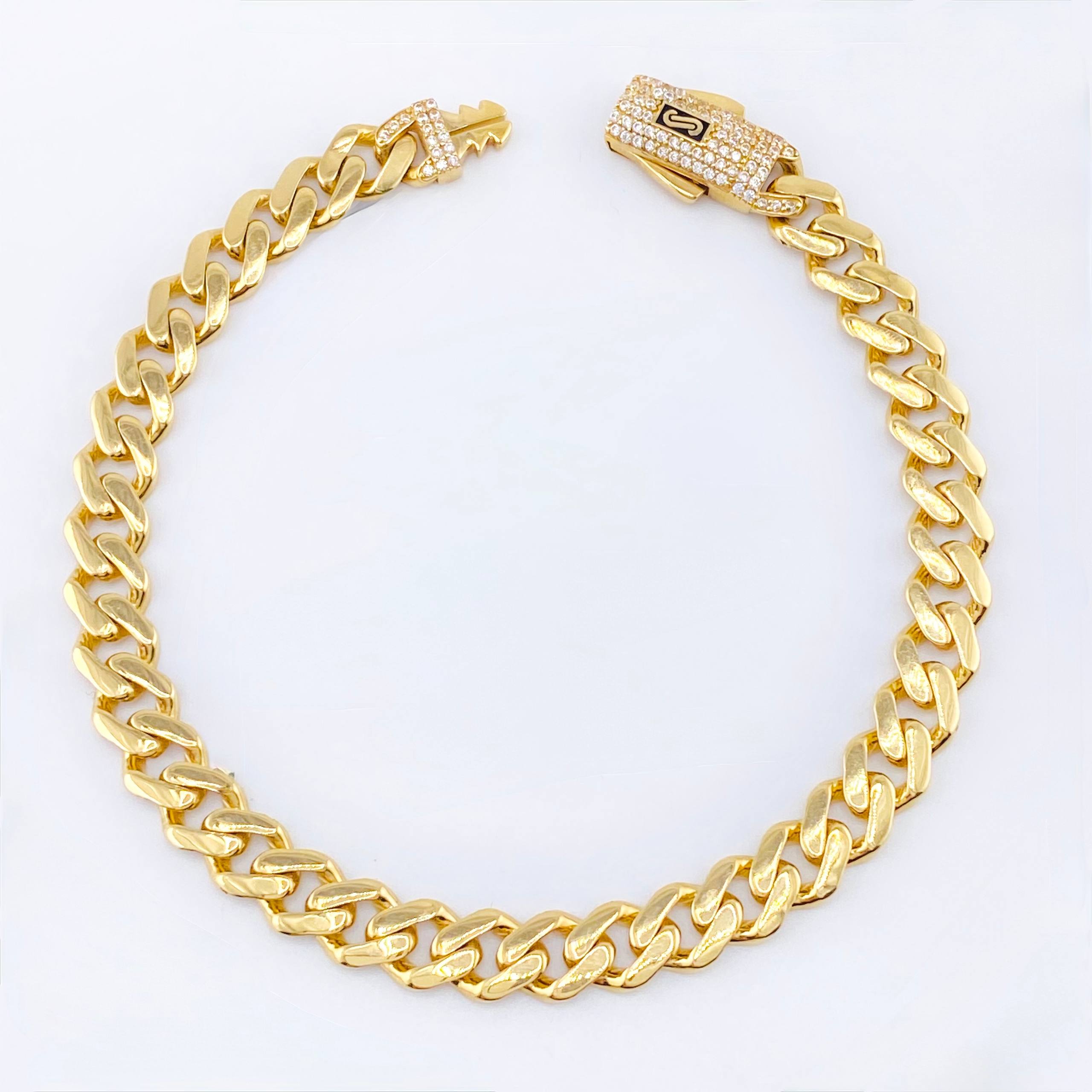 Pulso Cubano Monaco 10.35gr / 21cm / 7mm Oro Amarillo +4 18K ©