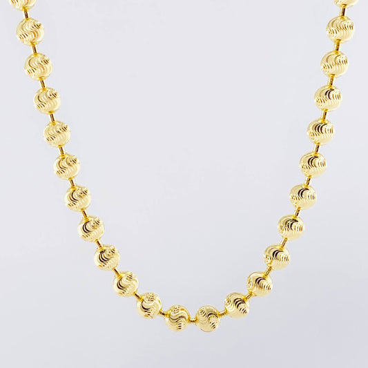 Cadena Militar Media Luna 30.95gr / 70cm / 5mm Oro Amarillo Nac.Esp. 18K ©