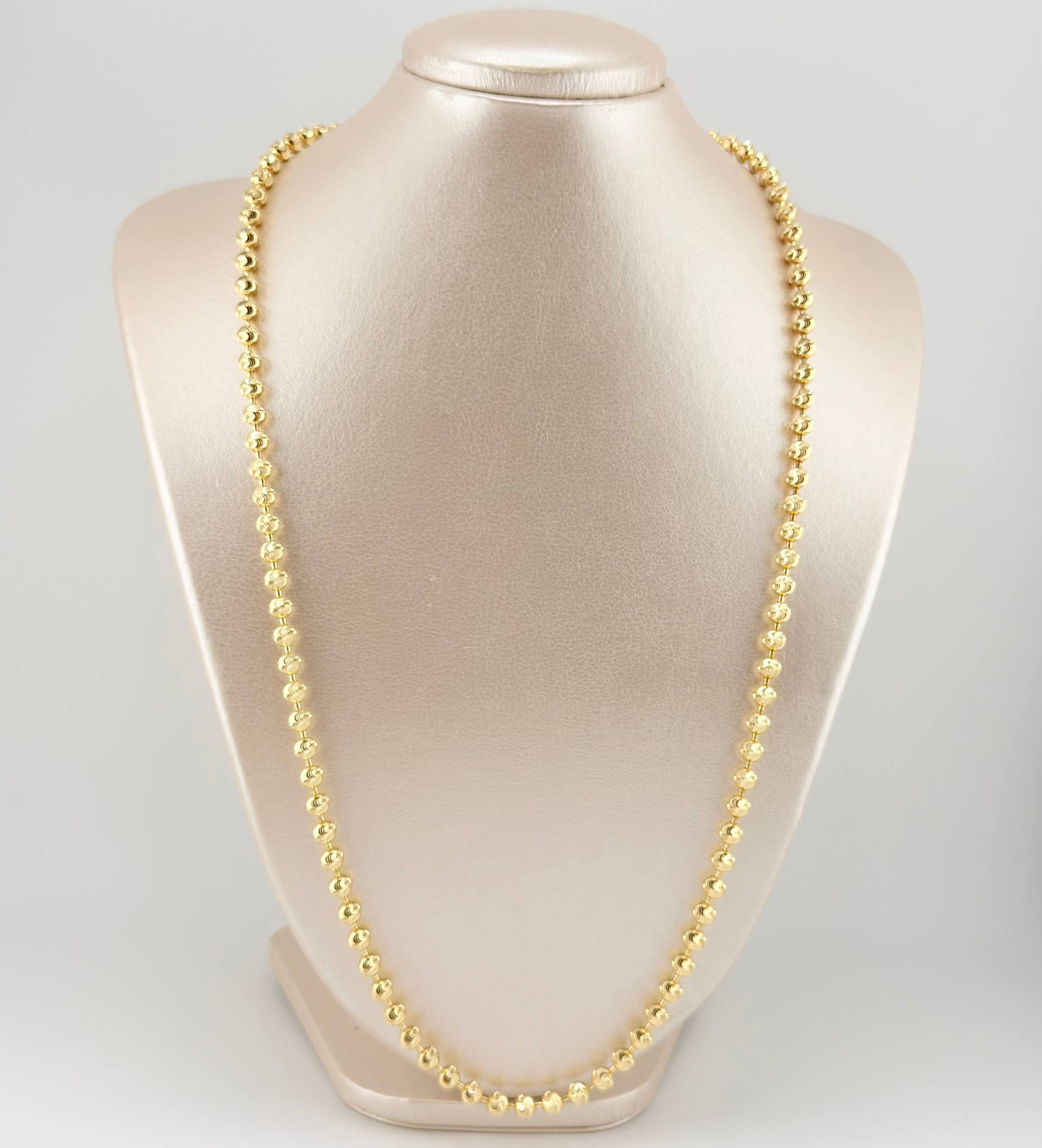 Cadena Militar Media Luna 30.95gr / 70cm / 5mm Oro Amarillo Nac.Esp. 18K ©