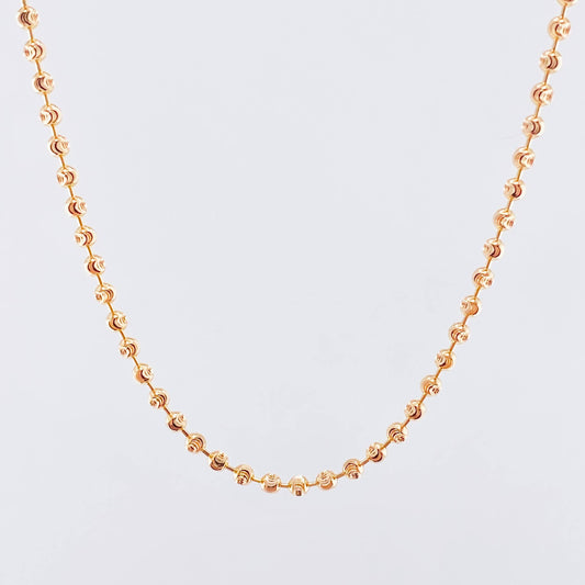Cadena Militar Media Luna 17.35gr / 65cm / 3.9mm Oro Rosa Nac.Esp. 18K *