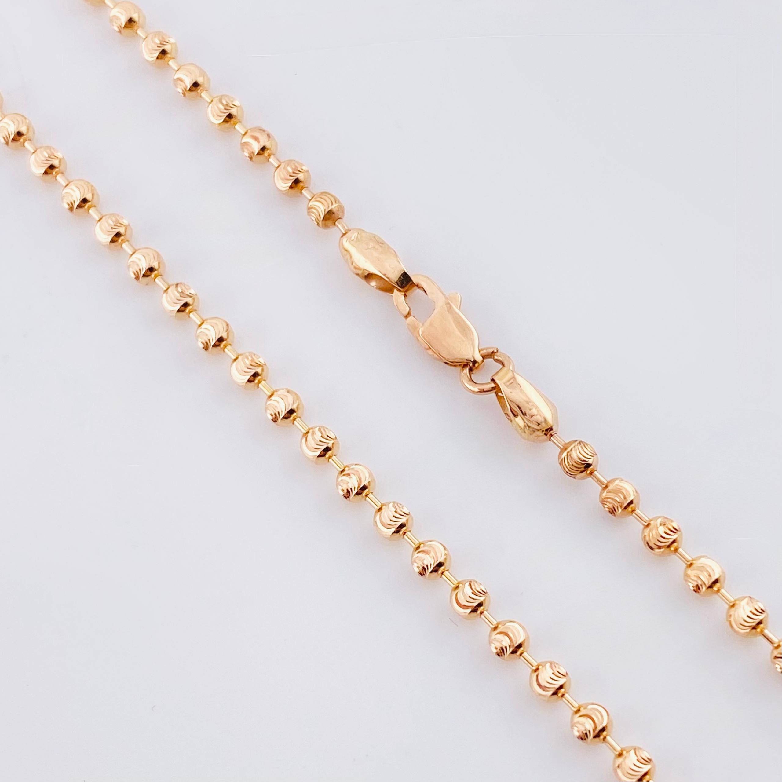 Cadena Militar Media Luna 10.5gr / 60cm / 2mm Oro Rosa Nac.Esp. 18K