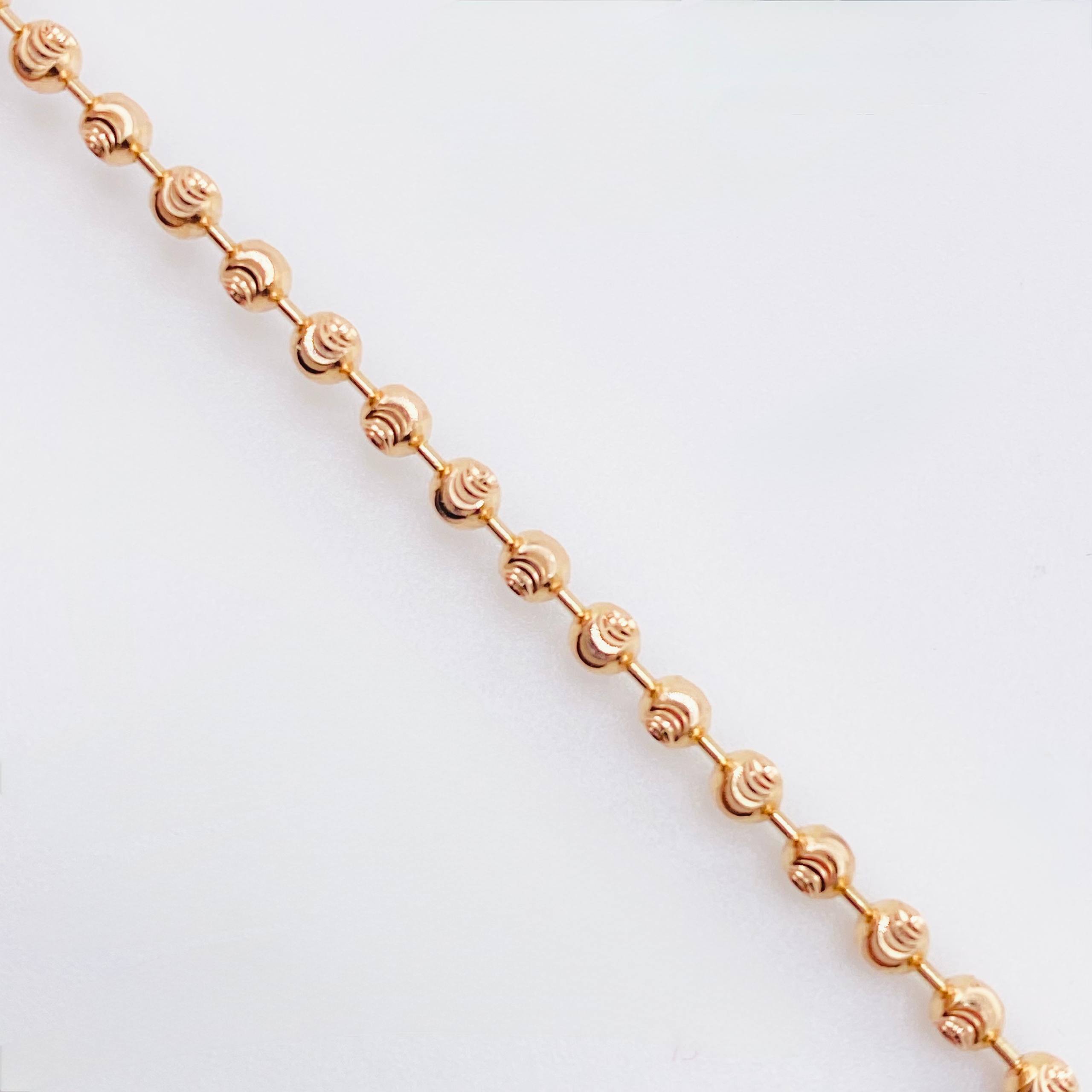 Cadena Militar Media Luna 10.65gr / 60cm / 3mm Oro Rosa Nac.Esp. 18K ©
