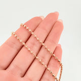 Cadena Militar Media Luna 10.5gr / 60cm / 2mm Oro Rosa Nac.Esp. 18K
