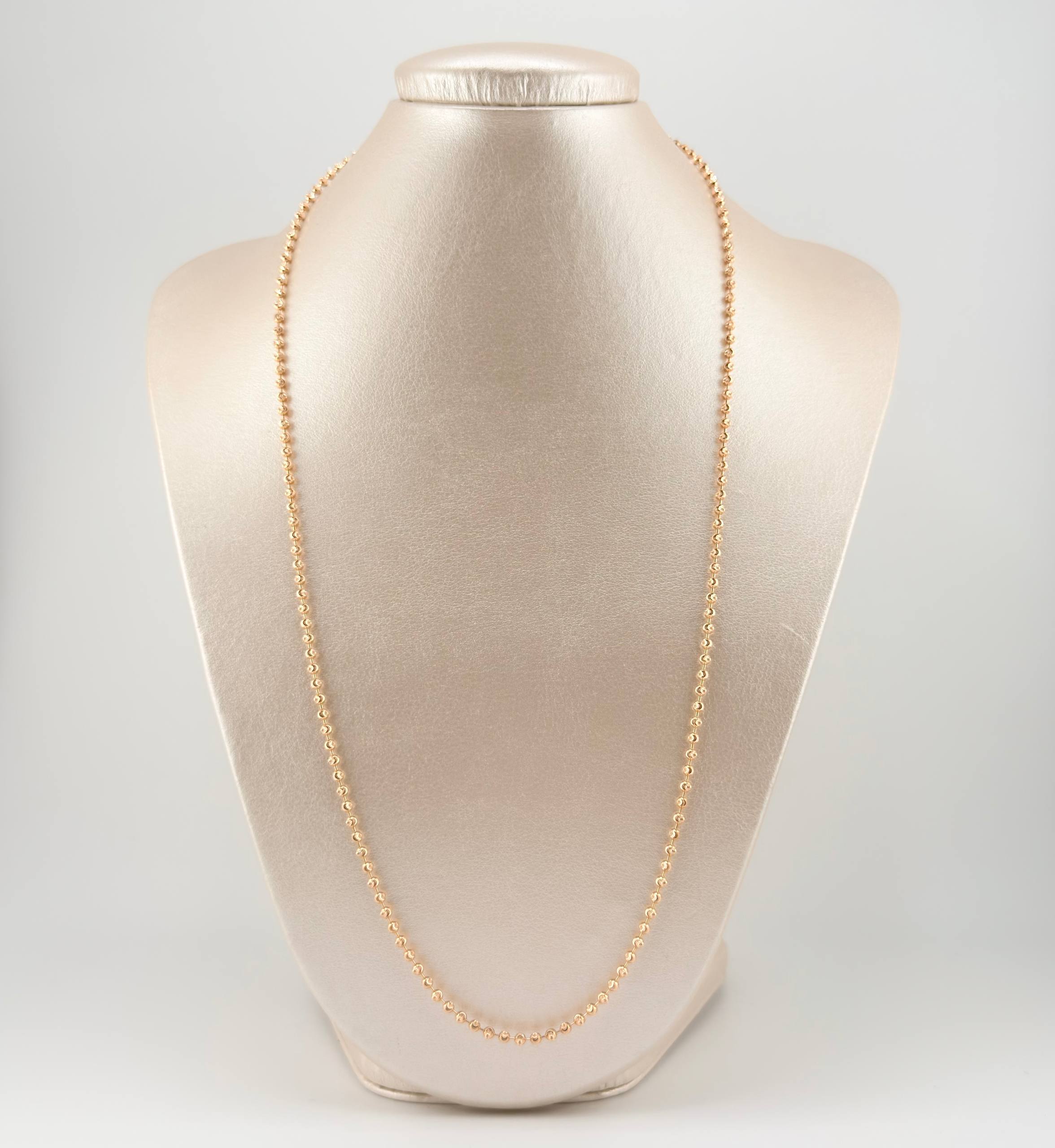 Cadena Militar Media Luna 10.5gr / 60cm / 2mm Oro Rosa Nac.Esp. 18K