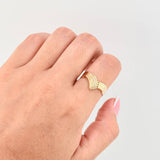 Anillo Curva Enlazada 1.65gr / T8 1/2 / Oro Amarillo 18K