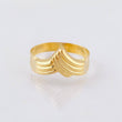 Anillo Curva Enlazada 1.7gr / T8 3/4 / Oro Amarillo 18K ©