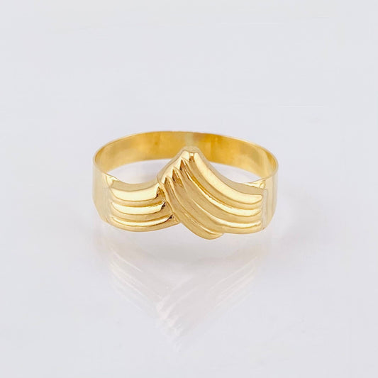 Anillo Curva Enlazada 1.7gr / T8 3/4 / Oro Amarillo 18K ©