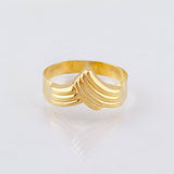 Anillo Curva Enlazada 1.7gr / T8 3/4 / Oro Amarillo 18K ©