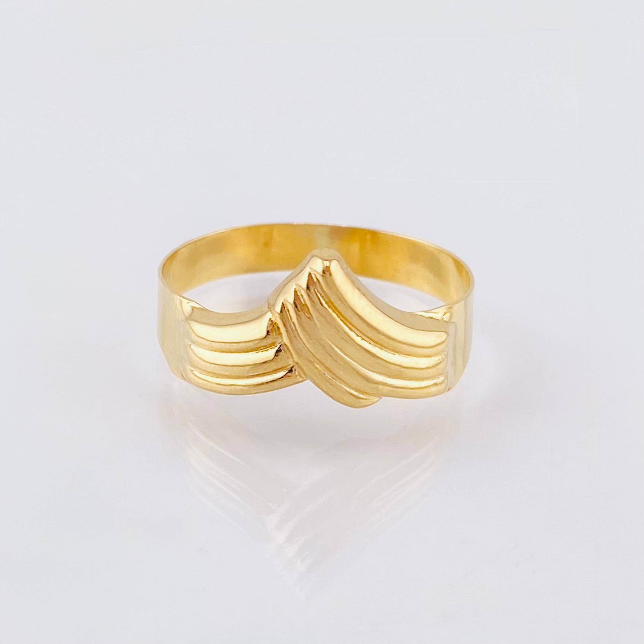 Anillo Curva Enlazada 1.65gr / T8 1/2 / Oro Amarillo 18K