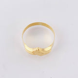 Anillo Curva Enlazada 1.7gr / T7 3/4 / Oro Amarillo 18K *