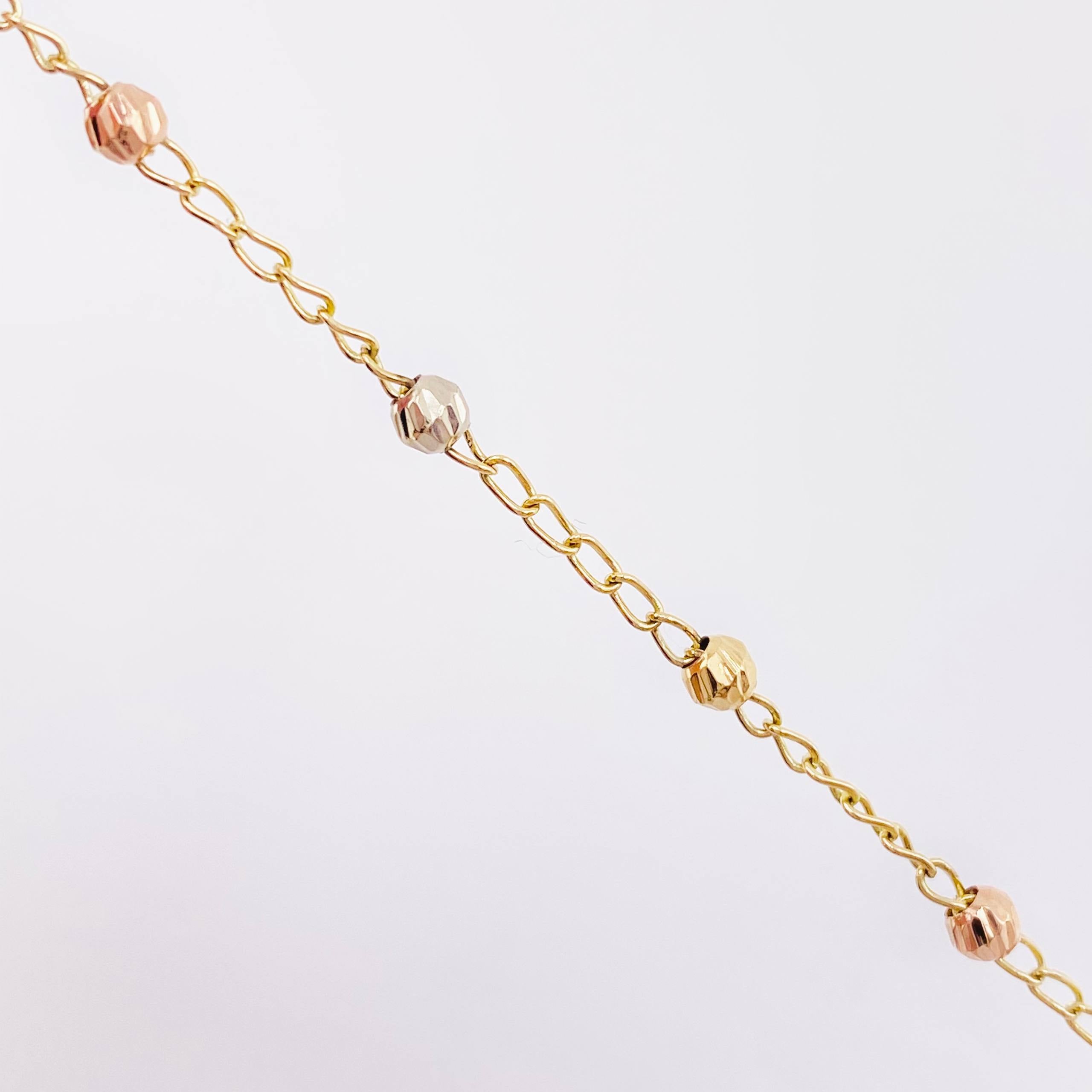 Pulso Denario Virgen Milagrosa 2.3gr / 16.5cm / 3mm Tres Oros 18K