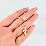Pulso Denario Virgen Milagrosa 2.4gr / 17.5cm / 3mm Tres Oros 18K