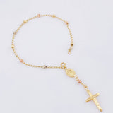 Pulso Denario Virgen Milagrosa 2.3gr / 16.5cm / 3mm Tres Oros 18K *