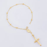 Pulso Denario Virgen Milagrosa 2.2gr / 17.5cm / 3mm Oro Amarillo 18K