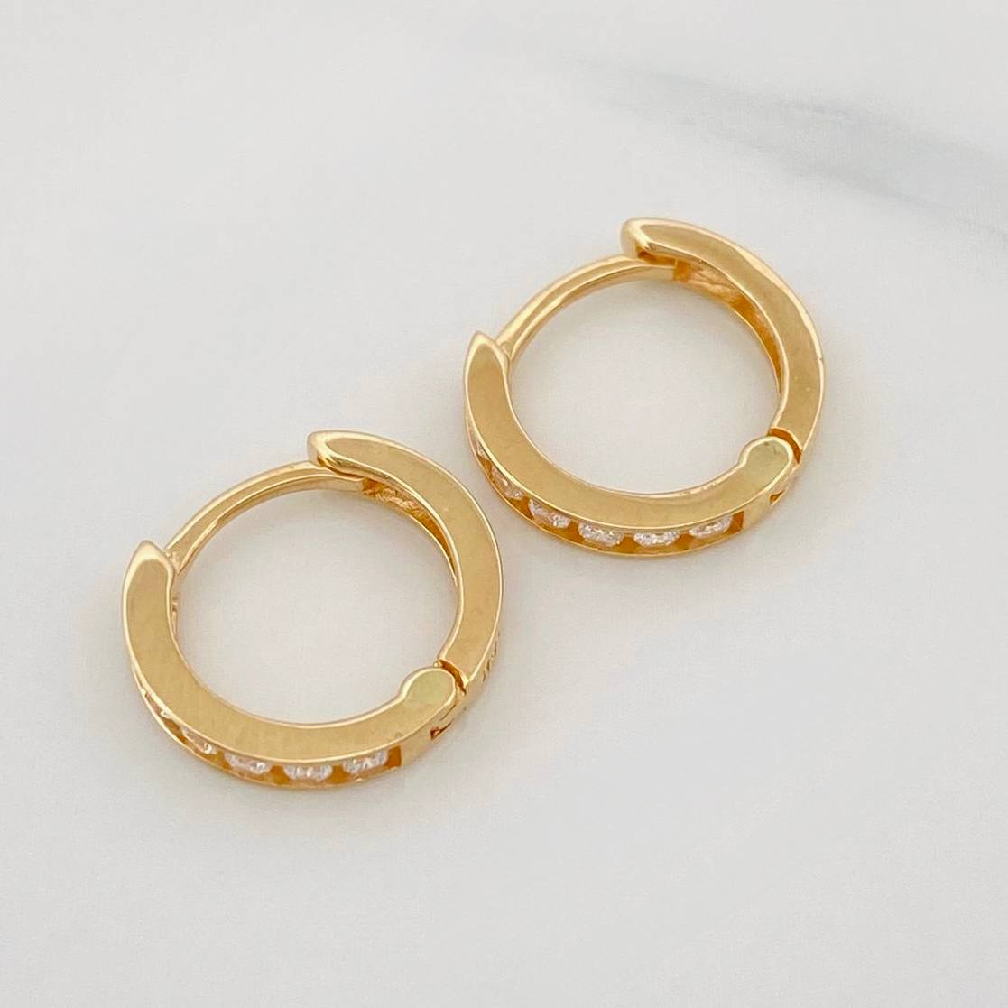 Candongas Carril 1.5g / 1cm Oro Amarillo 18K