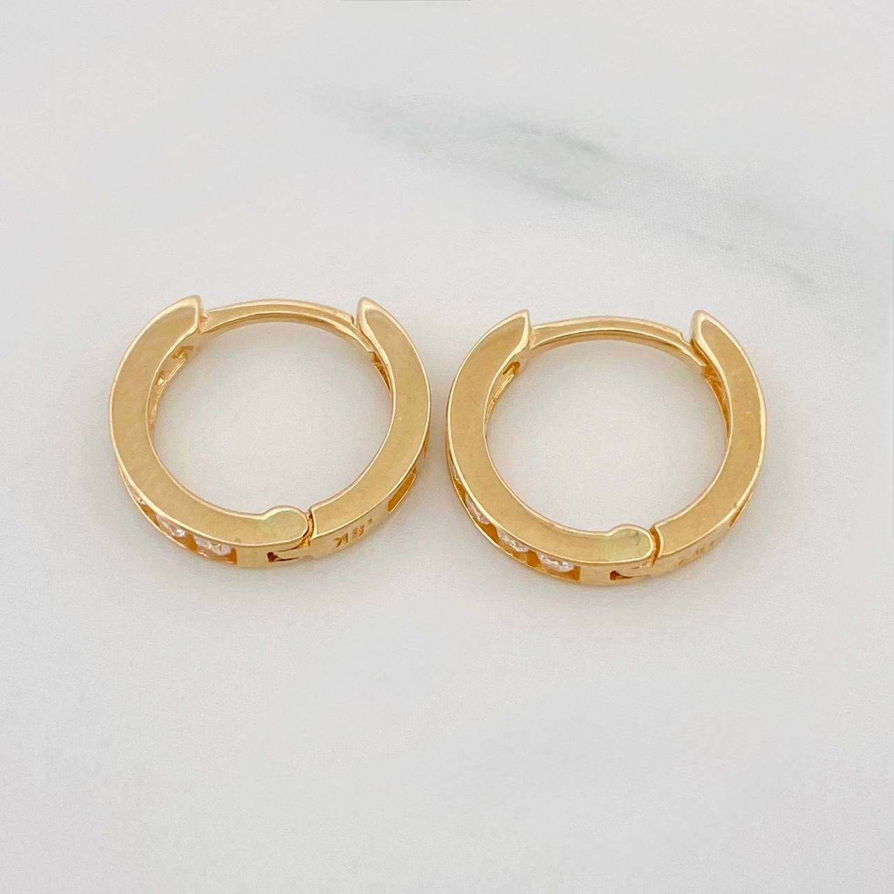 Candongas Carril 1.5g / 1cm Oro Amarillo 18K