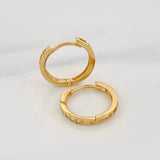 Candongas Carril 2.1g / 1.3cm Oro Amarillo 18K