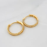 Candongas Carril 2.1g / 1.3cm Oro Amarillo 18K