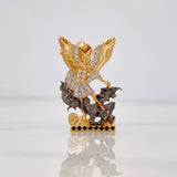 Dije San Miguel 4.05g / 3cm Tres Oros Amarillo Blanco Negro 18K