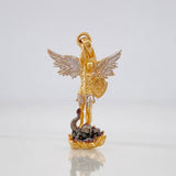 Dije San Miguel 1.8g / 2.7cm Tres Oros Amarillo Blanco Negro 18K