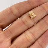 Herraje Cilindro Rombo 1.1g / 1.8cm Oro Amarillo 18K