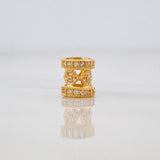Herraje Cilindro Rombo 1.1g / 1.8cm Oro Amarillo 18K