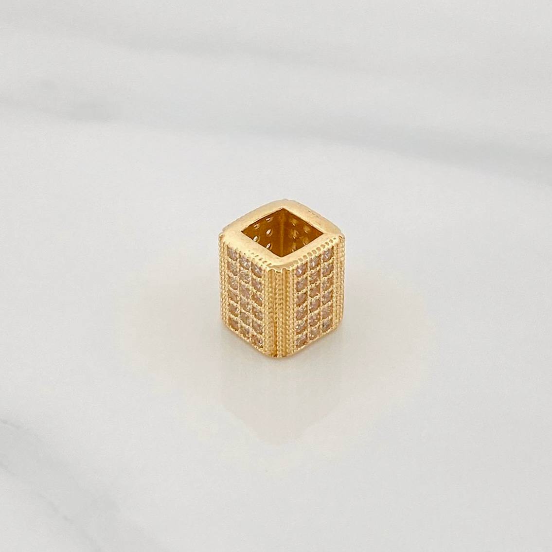 Herraje Rectangular 1.7g / 0.7cm Oro Amarillo 18K