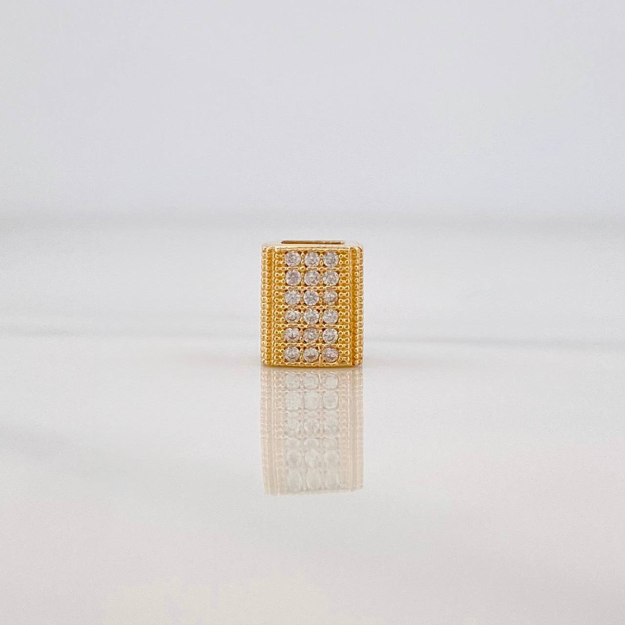 Herraje Rectangular 1.7g / 0.7cm Oro Amarillo 18K